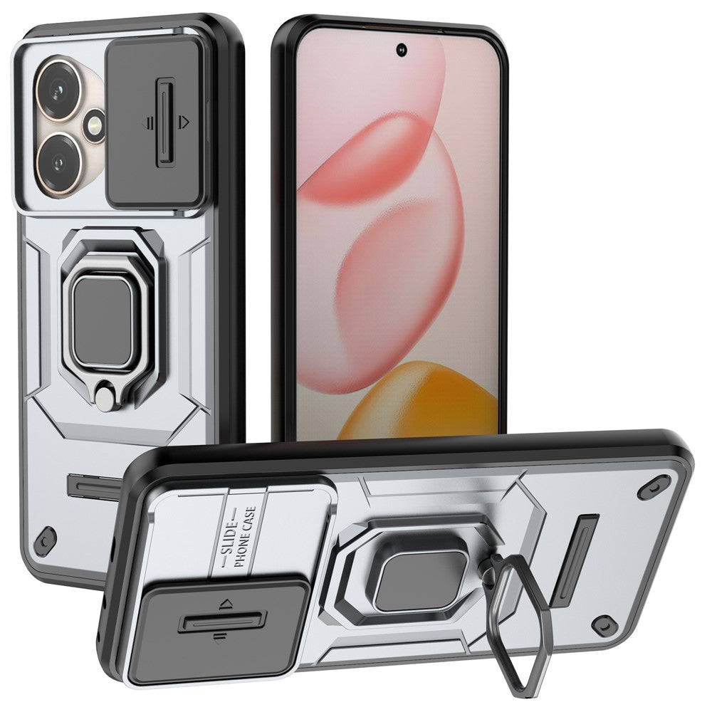 For Honor 400 5G (Global) Case PC + TPU Kickstand Phone Protector with Lens Cover