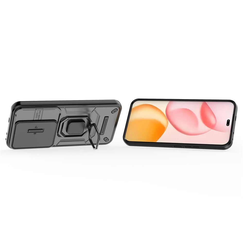 For Honor 400 Pro 5G (Global) Case PC + TPU Kickstand Phone Protector with Lens Cover