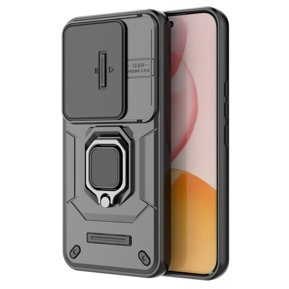 For Honor 400 Pro 5G (Global) Case PC + TPU Kickstand Phone Protector with Lens Cover