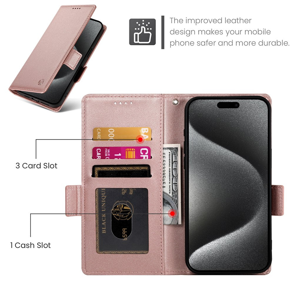 For iPhone 18 Pro / 17 Pro Stand Case PU Leather Wallet Phone Cover