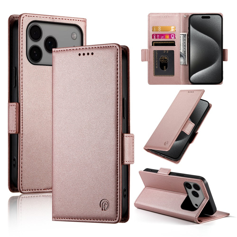 For iPhone 18 Pro Max / 17 Pro Max Stand Case PU Leather Wallet Phone Cover