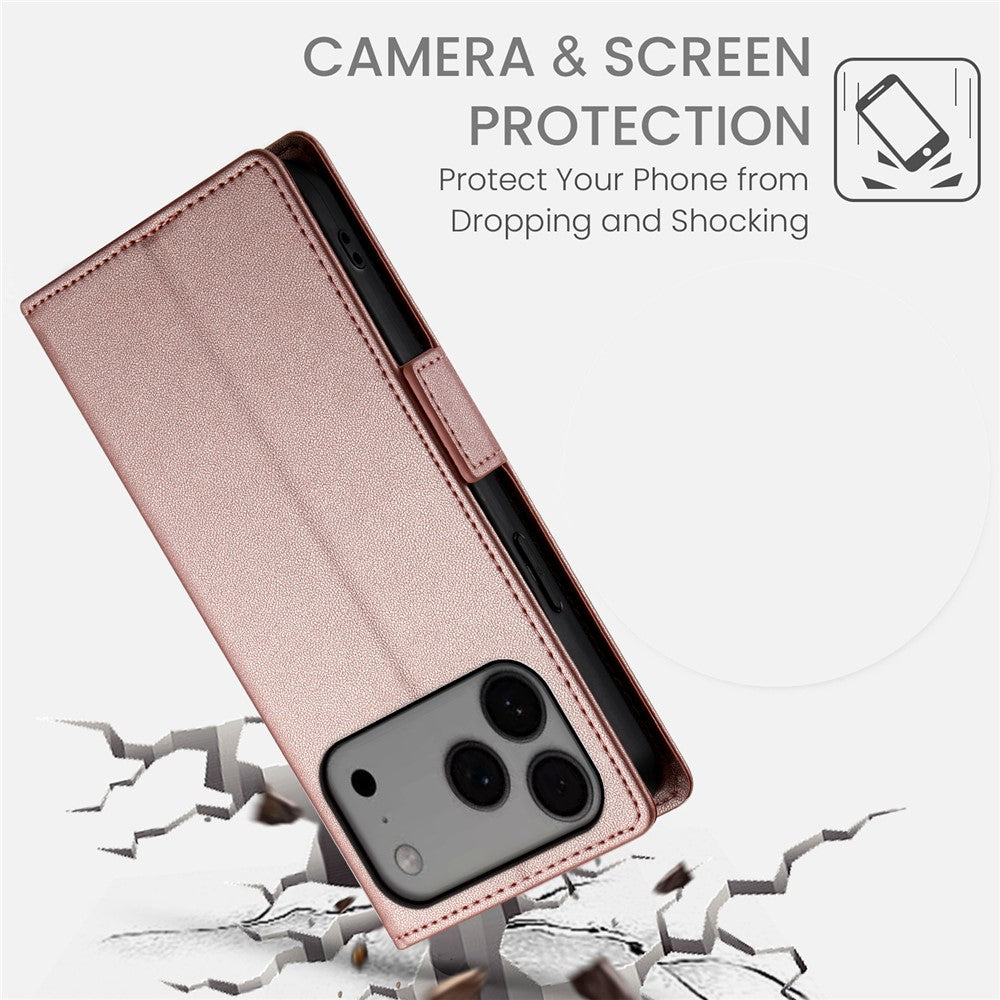 For iPhone 18 Pro Max / 17 Pro Max Stand Case PU Leather Wallet Phone Cover