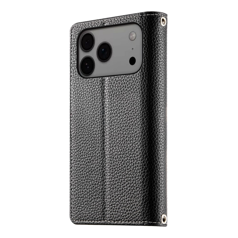 For iPhone 18 Pro Max / 17 Pro Max Case Zipper Wallet Color Splicing Leather Flip Phone Cover with Straps