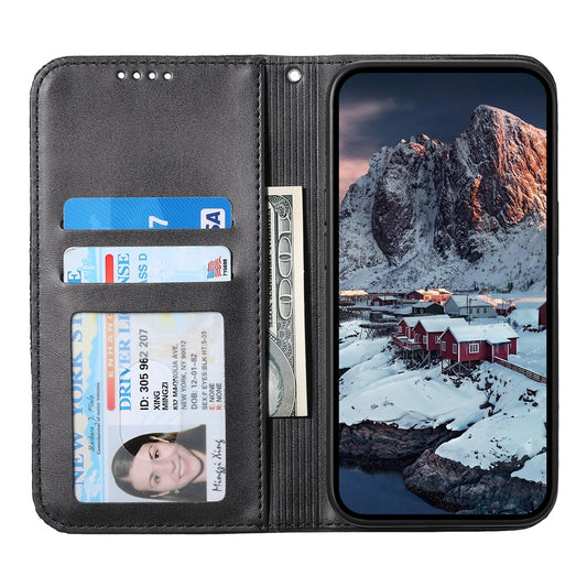 For iPhone 18 Pro / 17 Pro Case Calf Texture PU Leather Wallet Phone Cover with Wrist Strap