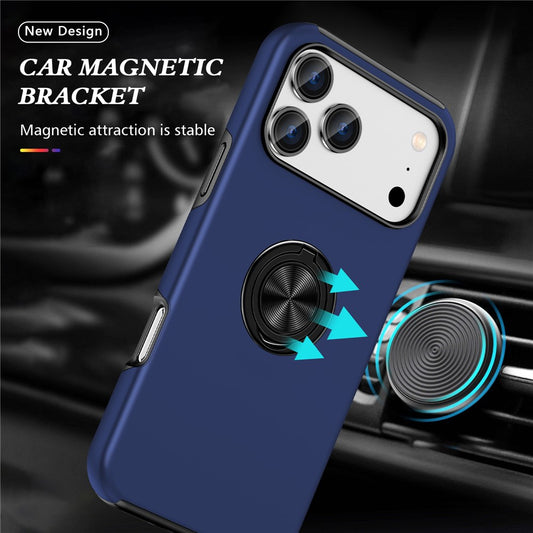 For iPhone 18 Pro / 17 Pro Case PC + TPU Phone Cover with Rotatable Ring Holder