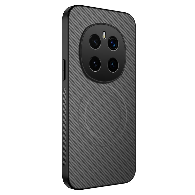 WANLONFENG For Honor Magic7 Pro 5G Magnetic Case  TQ Series Carbon Fiber Texture PC TPU Phone Cover