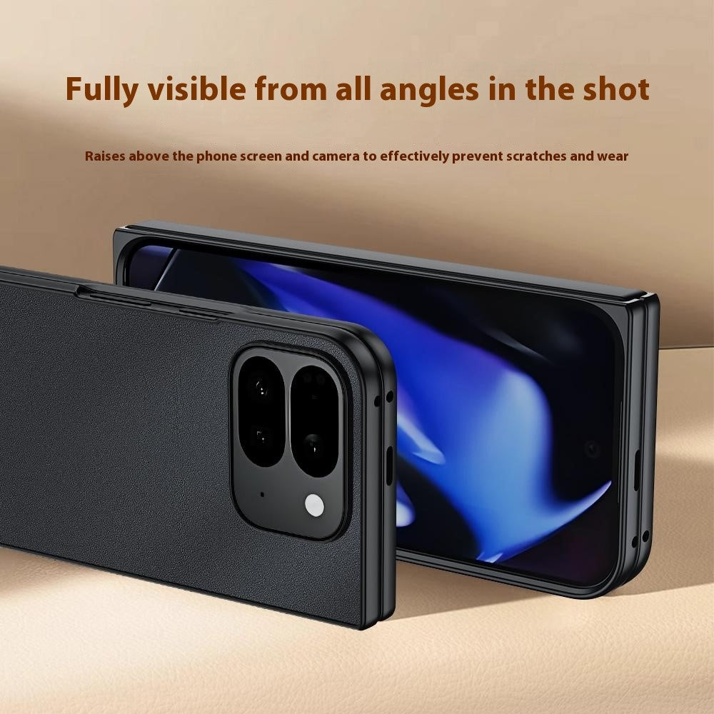 For Google Pixel 10 Pro Fold Case PU Leather Coated PC Anti-Drop Folding Phone Cover