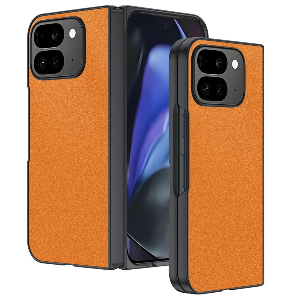 For Google Pixel 10 Pro Fold Case PU Leather Coated PC Anti-Drop Folding Phone Cover