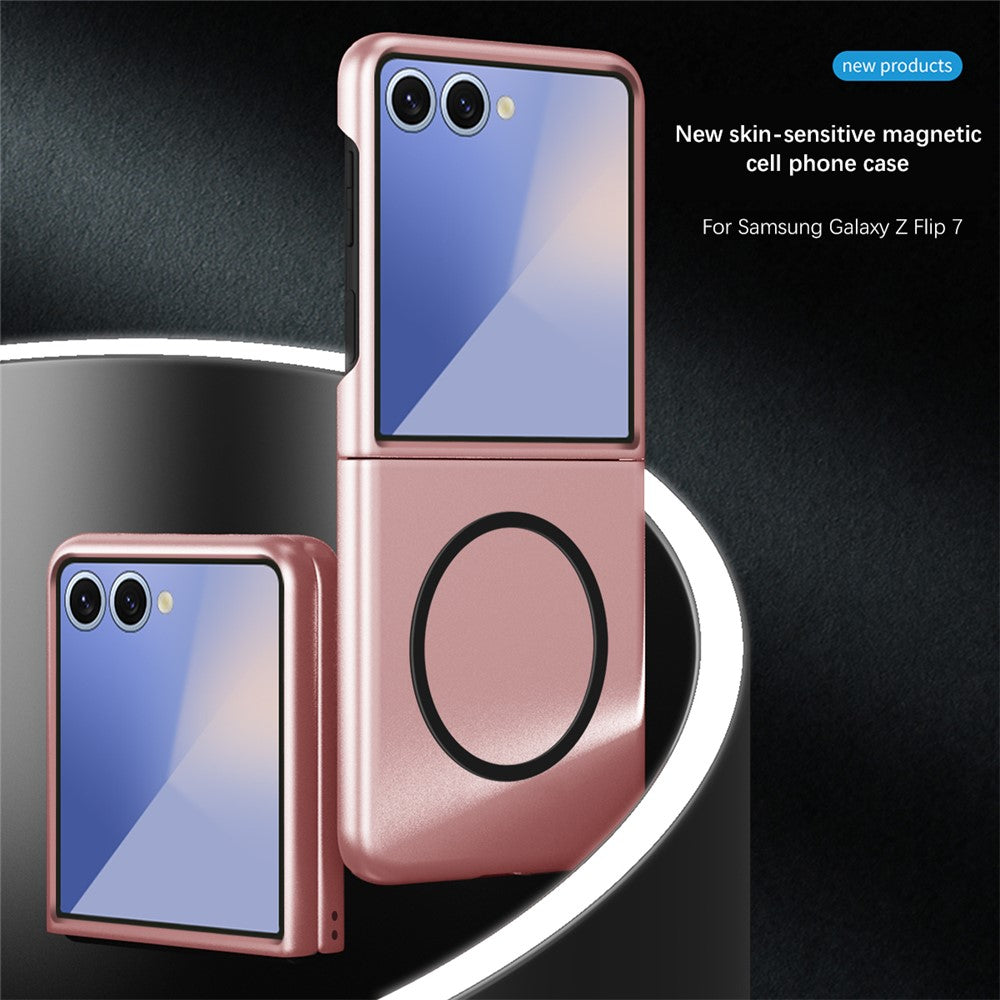 For Samsung Galaxy Z Flip7 5G Magnetic Case Skin-Touch Matte Hard PC Phone Cover