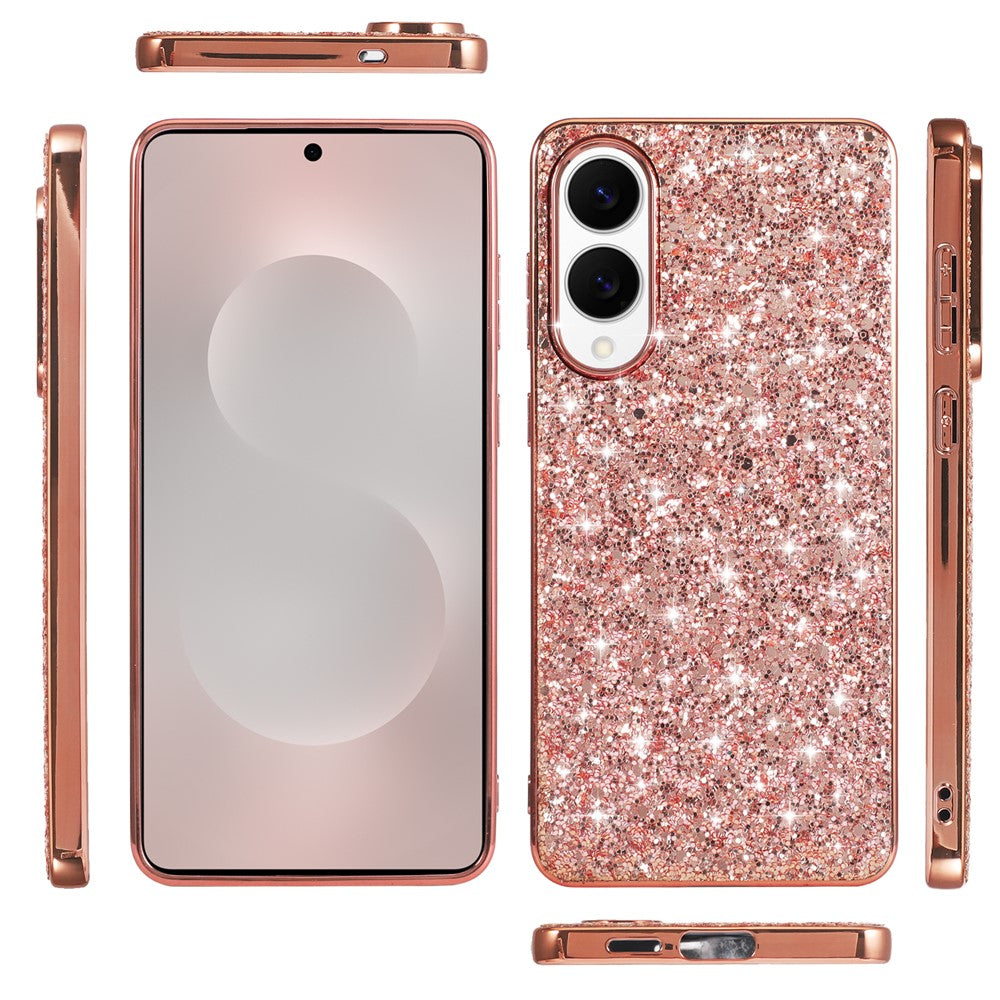 Galaxy S25 Edge Schutzhülle – Funkelnde Glitzer-Rückseite