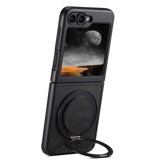 Galaxy Z Flip5 5G – Magnetische Handyhülle aus PU-Leder und TPU, mit Ständer
