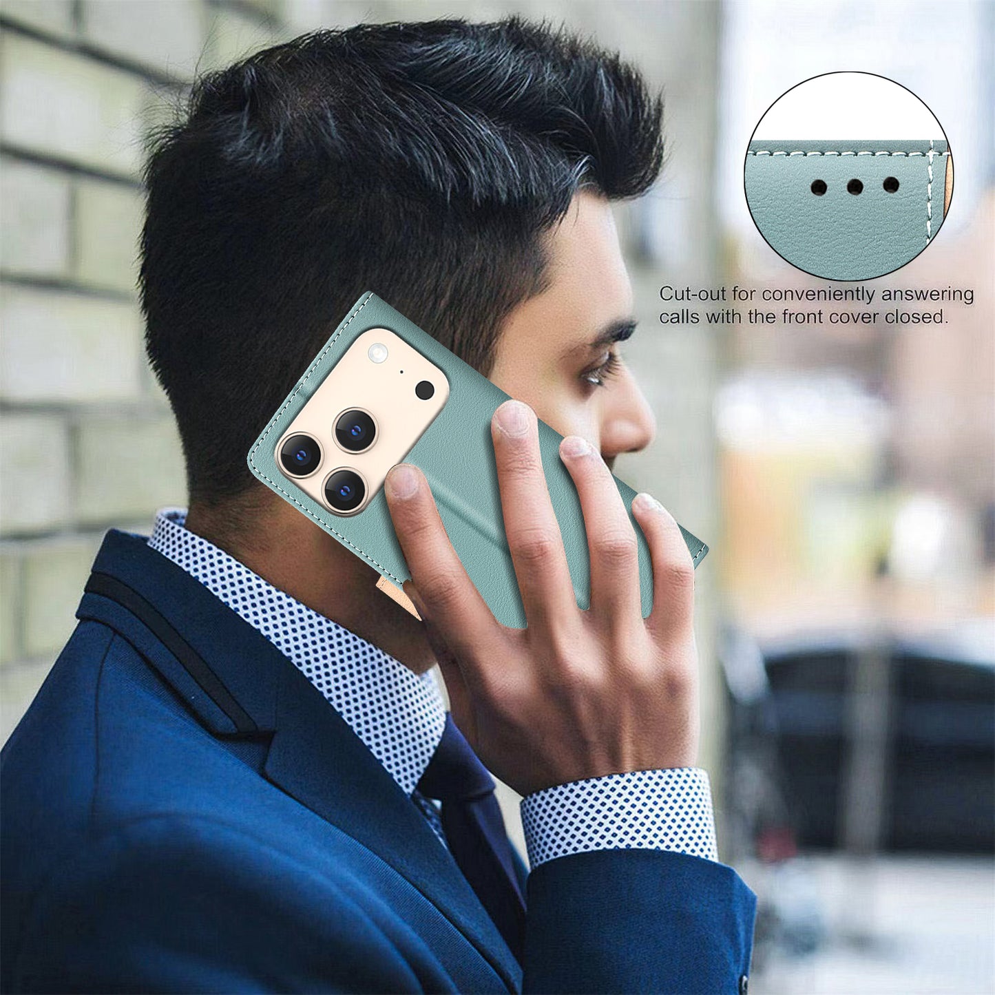 BINFEN COLOR For iPhone 18 Pro / 17 Pro Leather Case  Splicing Color RFID Blocking Wallet Stand Phone Cover