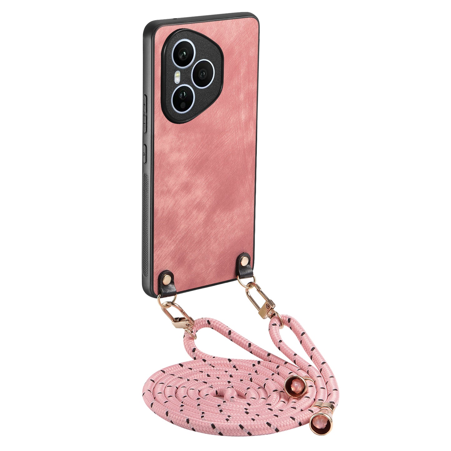 For Honor 400 Pro 5G (Global) Retro Leather Phone Back Cover with Adjustable Strap