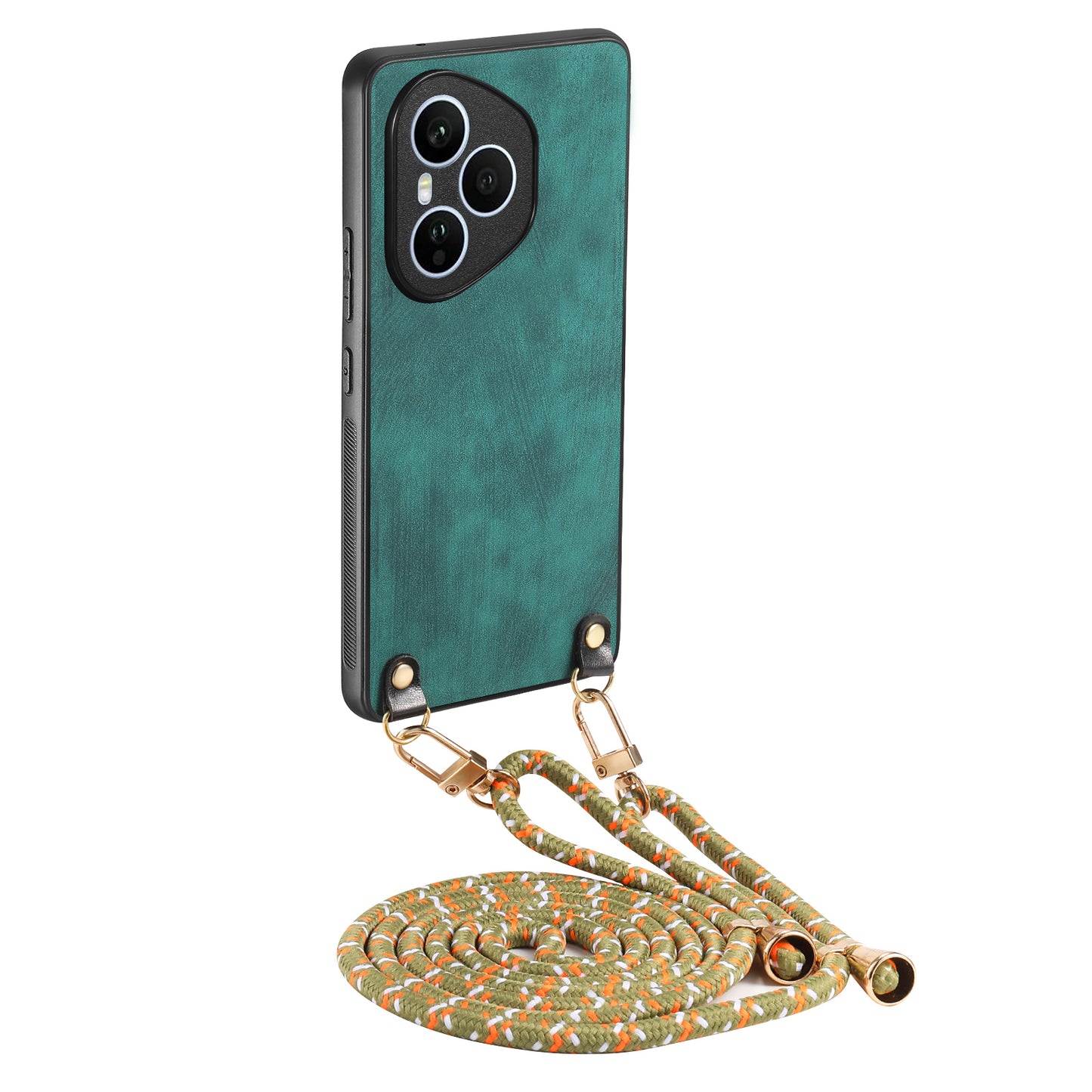 For Honor 400 Pro 5G (Global) Retro Leather Phone Back Cover with Adjustable Strap