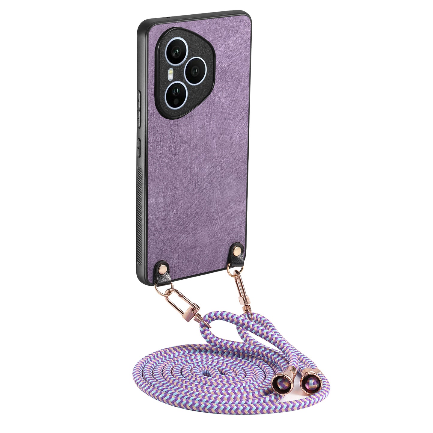 For Honor 400 Pro 5G (Global) Retro Leather Phone Back Cover with Adjustable Strap