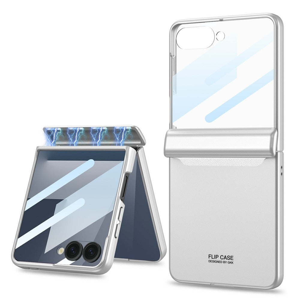 GKK For Samsung Galaxy Z Flip7 5G Case with Clear Screen Film Magnetic Hinge Protection Phone Cover