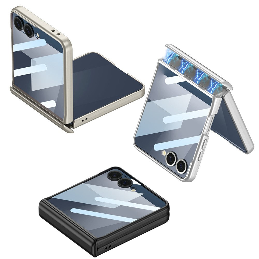 GKK For Samsung Galaxy Z Flip7 5G Case with Clear Screen Film Magnetic Hinge Protection Phone Cover