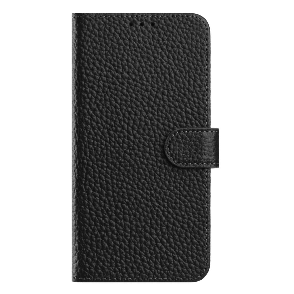 For Honor 400 5G (Global) Case Wallet Stand Litchi Texture Genuine Cow Leather Flip Phone Cover