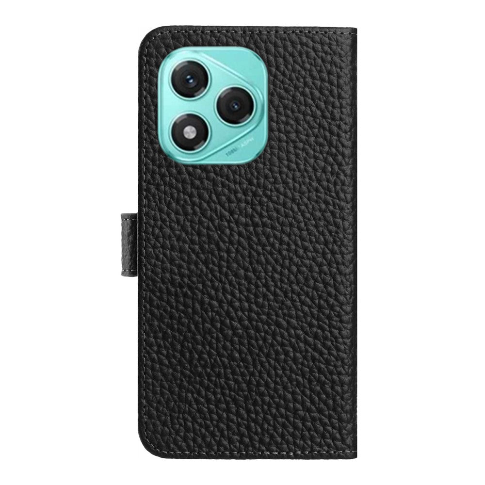 For Honor 400 Lite 5G Case Wallet Stand Litchi Texture Genuine Cow Leather Flip Phone Cover