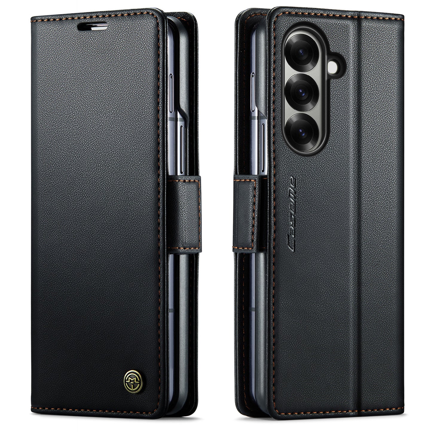 Galaxy Z Fold7 5G Glänzende Wallet-Hülle – RFID-Schutz & Ständer