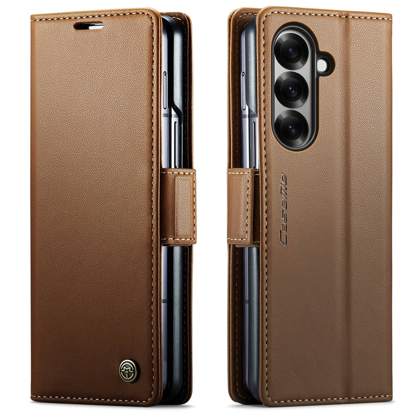 Galaxy Z Fold7 5G Glänzende Wallet-Hülle – RFID-Schutz & Ständer