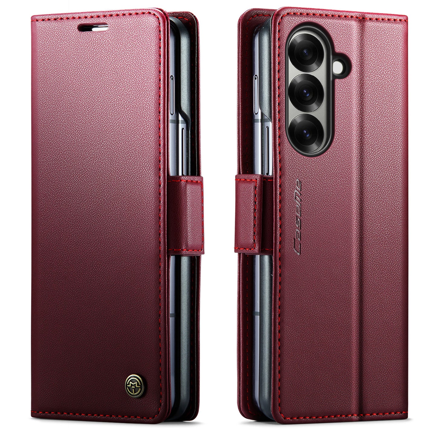 Galaxy Z Fold7 5G Glänzende Wallet-Hülle – RFID-Schutz & Ständer