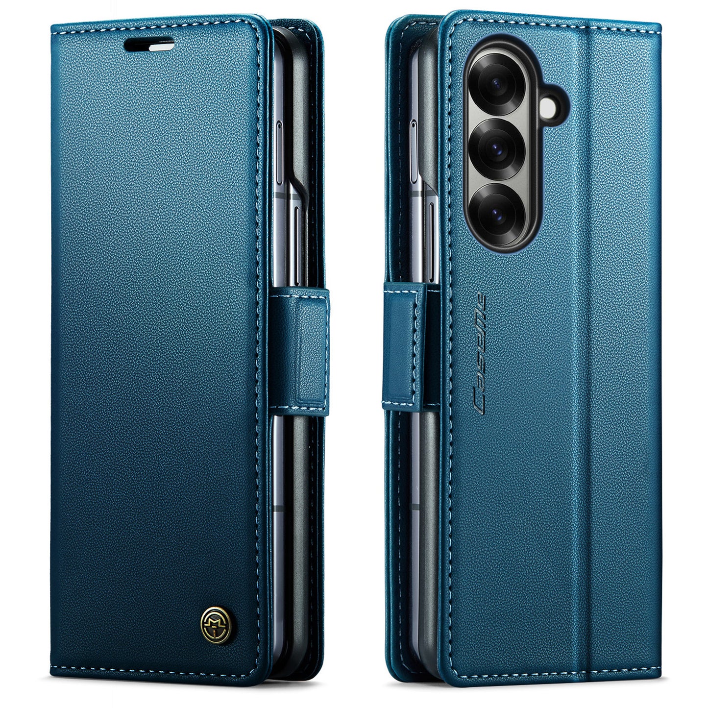 Galaxy Z Fold7 5G Glänzende Wallet-Hülle – RFID-Schutz & Ständer