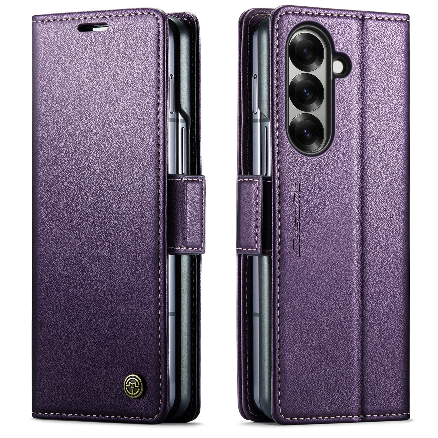 Galaxy Z Fold7 5G Glänzende Wallet-Hülle – RFID-Schutz & Ständer