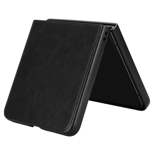 Galaxy Z Flip7 5G Schutzhülle – mit Litchi-Leder-Beschichtung