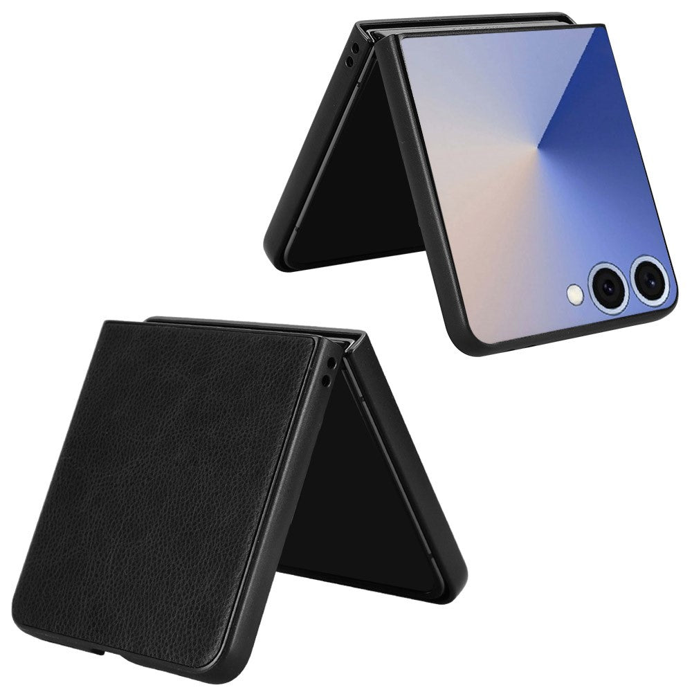 Galaxy Z Flip7 5G Schutzhülle – mit Litchi-Leder-Beschichtung