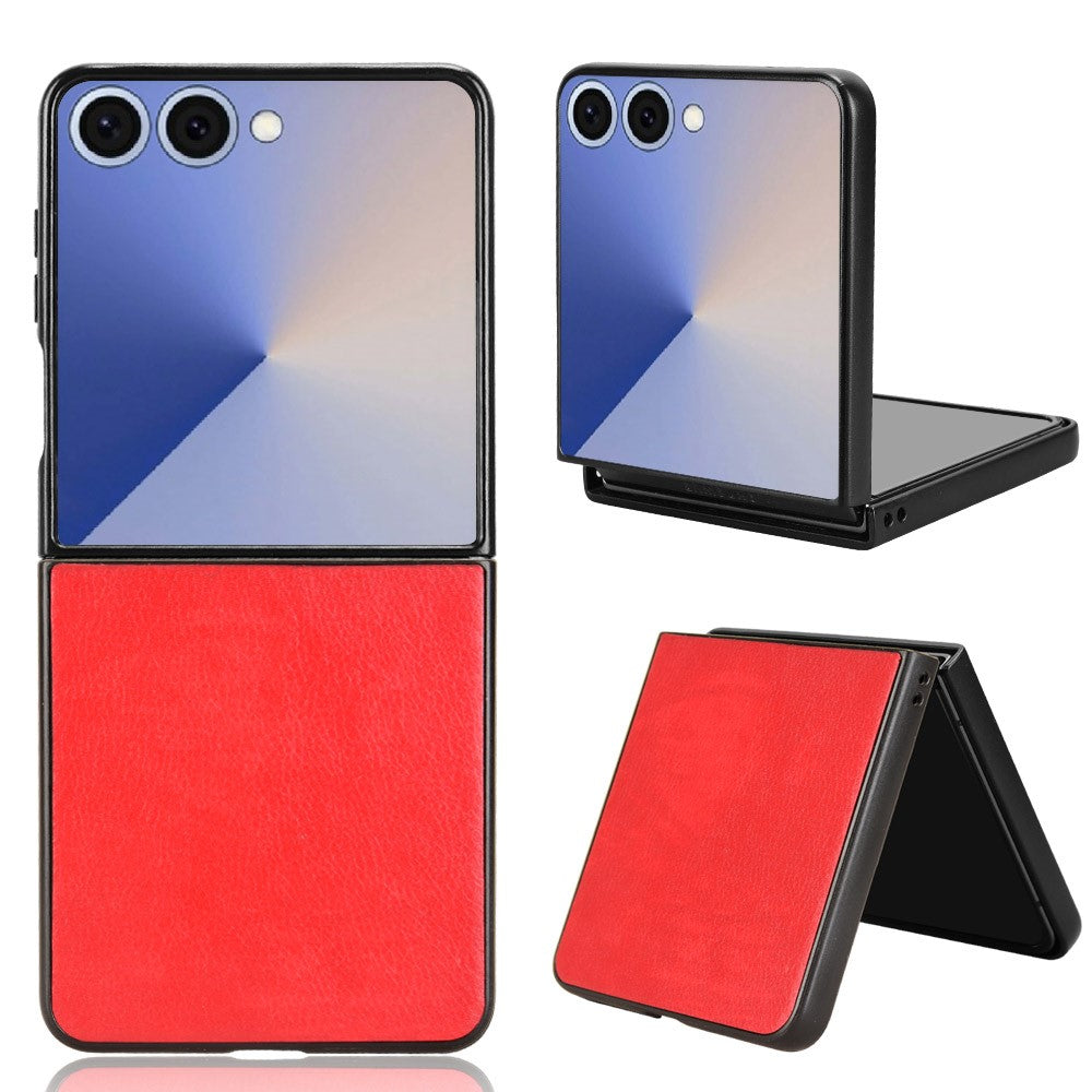 Galaxy Z Flip7 5G Schutzhülle – mit Litchi-Leder-Beschichtung