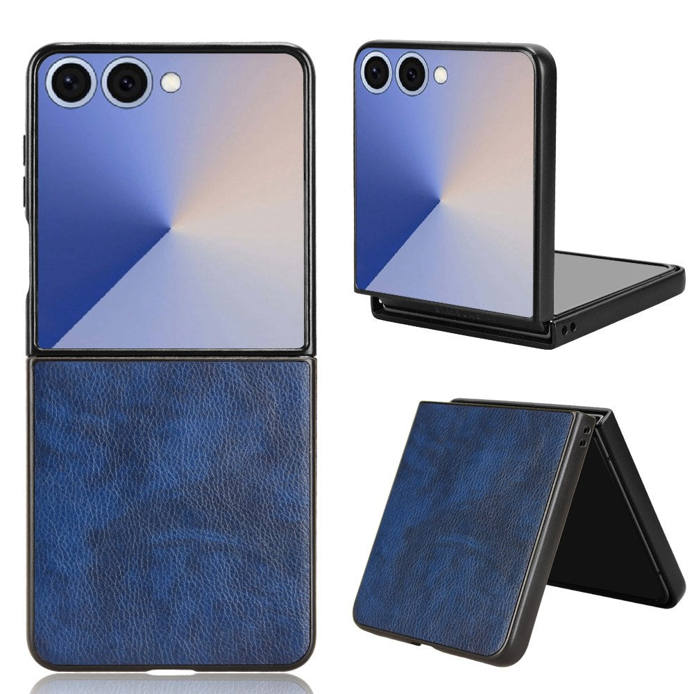 Galaxy Z Flip7 5G Schutzhülle – mit Litchi-Leder-Beschichtung