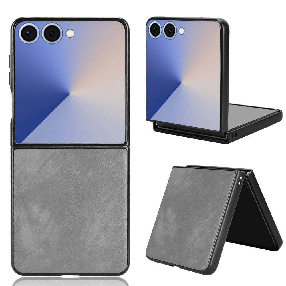 Galaxy Z Flip7 5G Schutzhülle – mit Litchi-Leder-Beschichtung