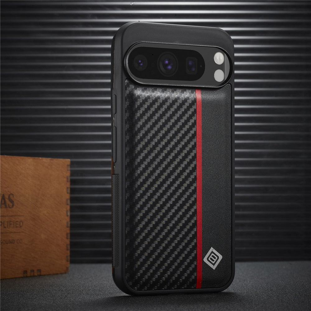 Pixel 10 Pro XL Stoßfeste Hülle - Carbonfaser-Optik