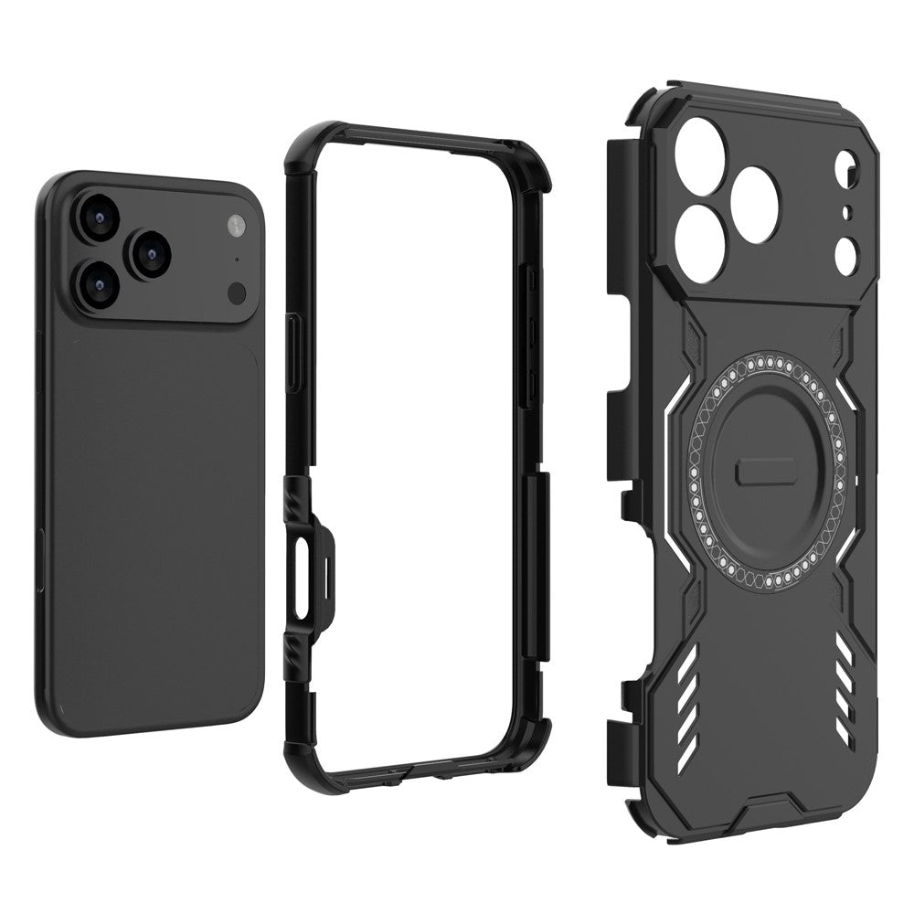 iPhone 17 Pro Max magnetische Hülle – Mit Schmetterlingsrüstung & Hohlwärmeableitung