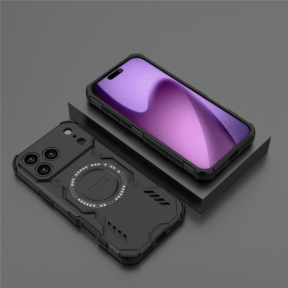 iPhone 17 Pro Max magnetische Hülle – Mit Schmetterlingsrüstung & Hohlwärmeableitung