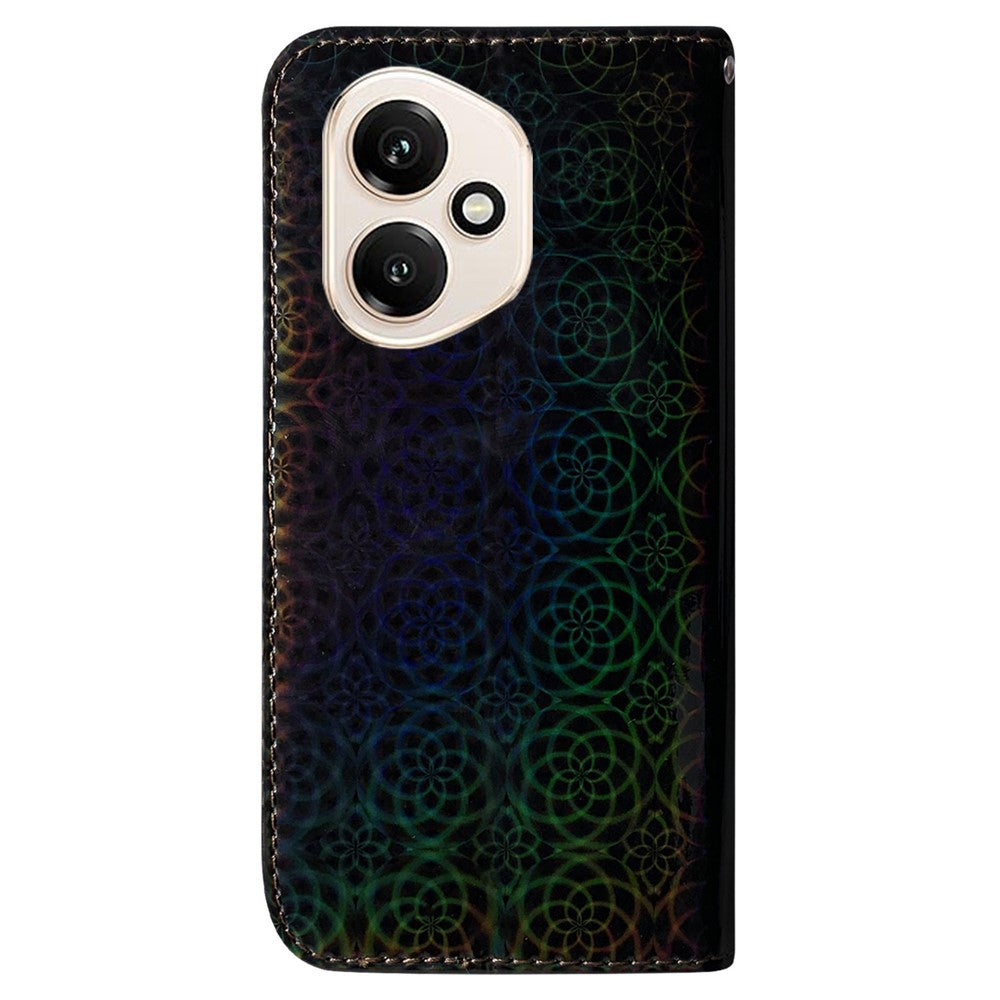 For Honor 400 5G (Global) Stand Case Dazzling Flower Leather Phone Cover with Wrist Strap