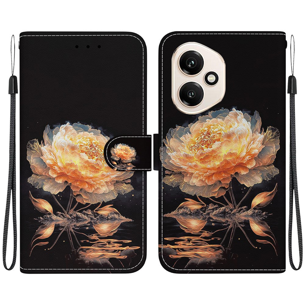 For Honor 400 5G (Global) Wallet Phone Case Anti-Drop Pattern Printing Leather Flip Cover with Strap