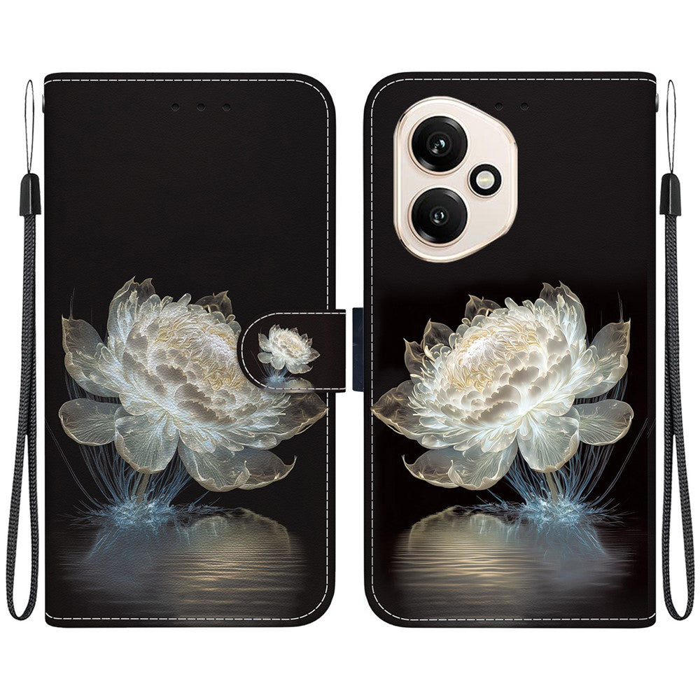 For Honor 400 5G (Global) Wallet Phone Case Anti-Drop Pattern Printing Leather Flip Cover with Strap