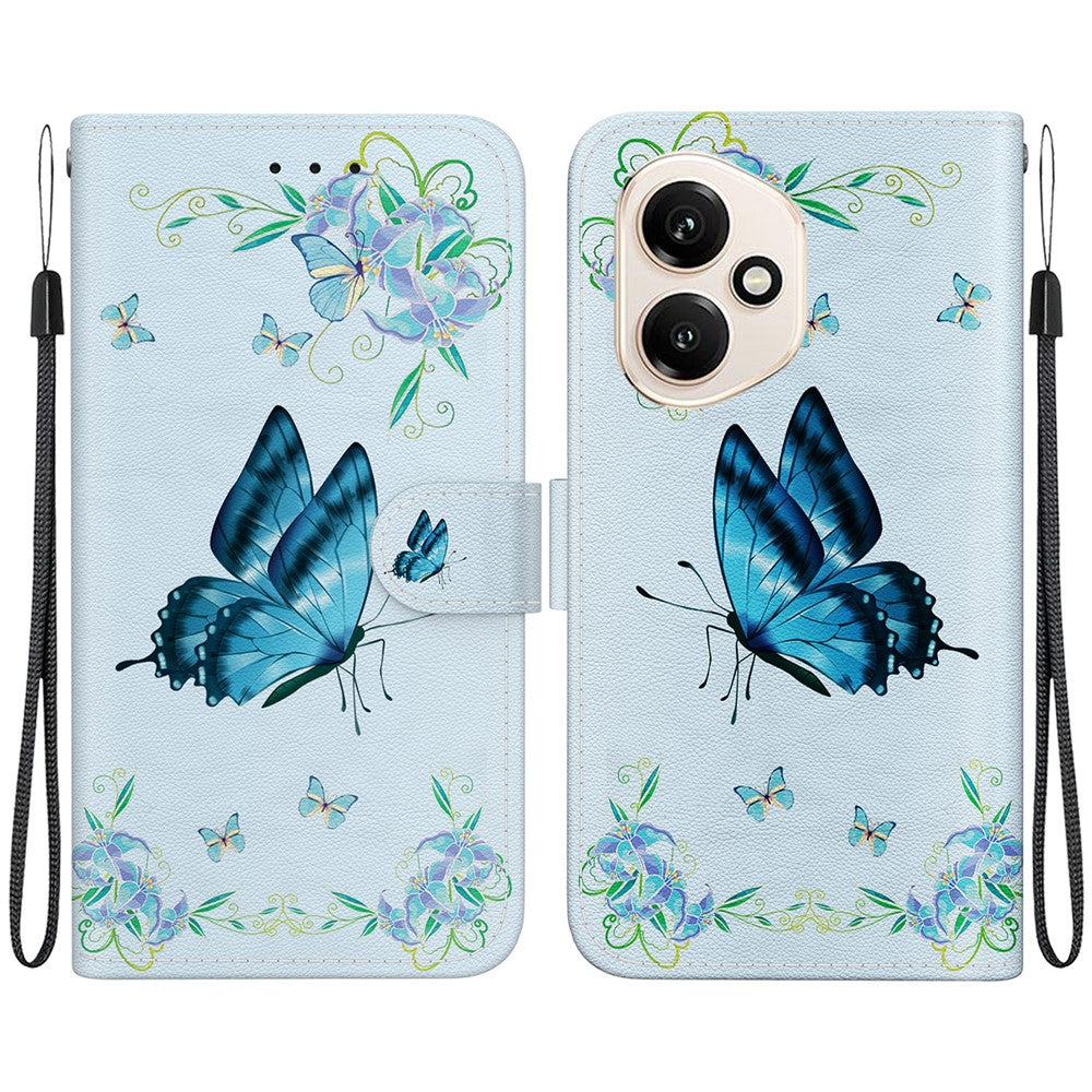 For Honor 400 5G (Global) Wallet Phone Case Anti-Drop Pattern Printing Leather Flip Cover with Strap