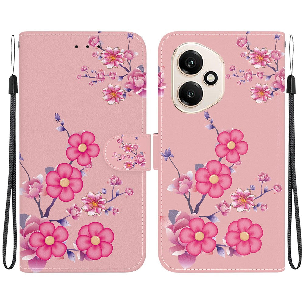For Honor 400 5G (Global) Wallet Phone Case Anti-Drop Pattern Printing Leather Flip Cover with Strap