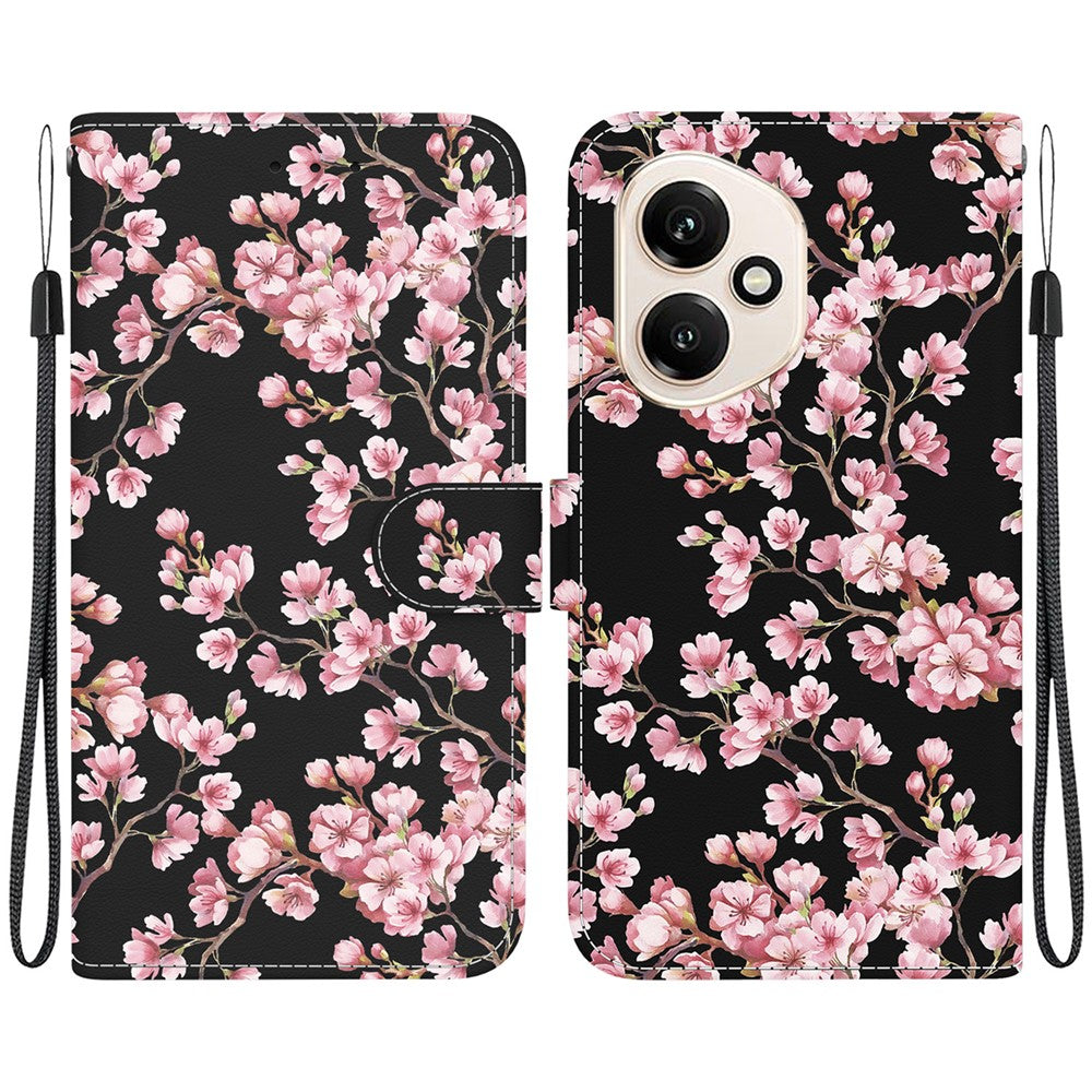 For Honor 400 5G (Global) Wallet Phone Case Anti-Drop Pattern Printing Leather Flip Cover with Strap