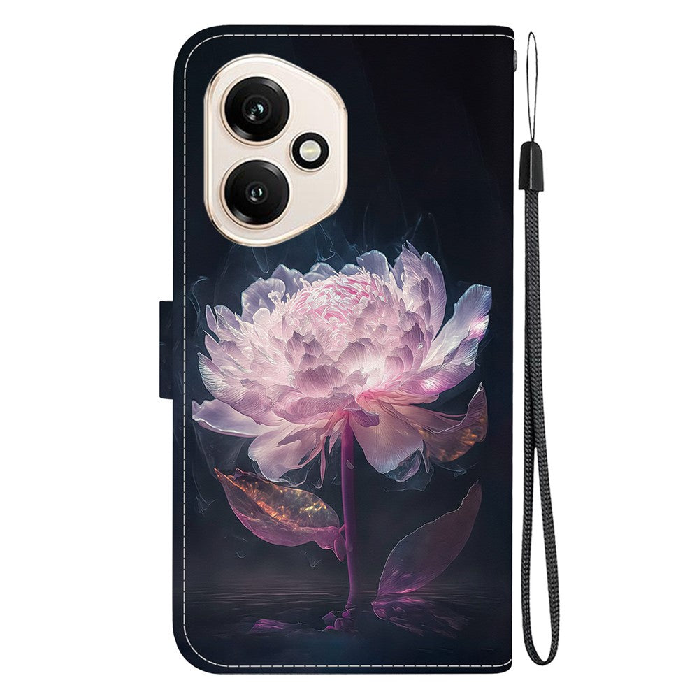 For Honor 400 5G (Global) Wallet Phone Case Anti-Drop Pattern Printing Leather Flip Cover with Strap