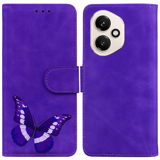 Honor 400 5G (Global) Handyhülle – Standhülle aus PU-Leder mit Schmetterlingsdruck