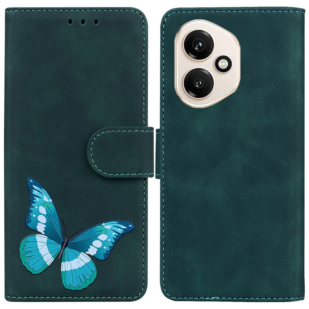 For Honor 400 5G (Global) Stand Case PU Leather Phone Cover Butterfly Printed