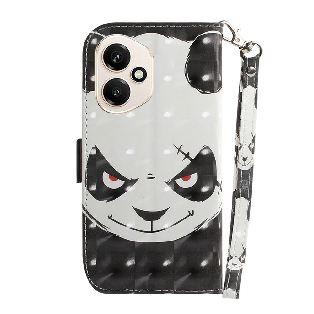 For Honor 400 5G (Global) Case Pattern Printing Leather Wallet Phone Cover with Wrist Strap