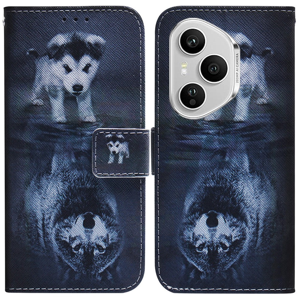 For Honor 400 Pro 5G (Global) Wallet Case Pattern Print Leather Phone Cover