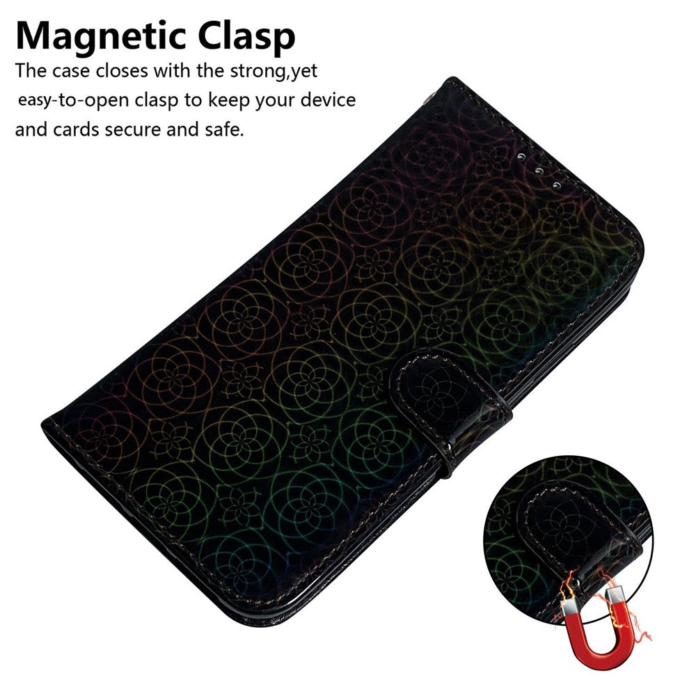 For Honor 400 Pro 5G (Global) Stand Case Dazzling Flower Leather Phone Cover with Wrist Strap