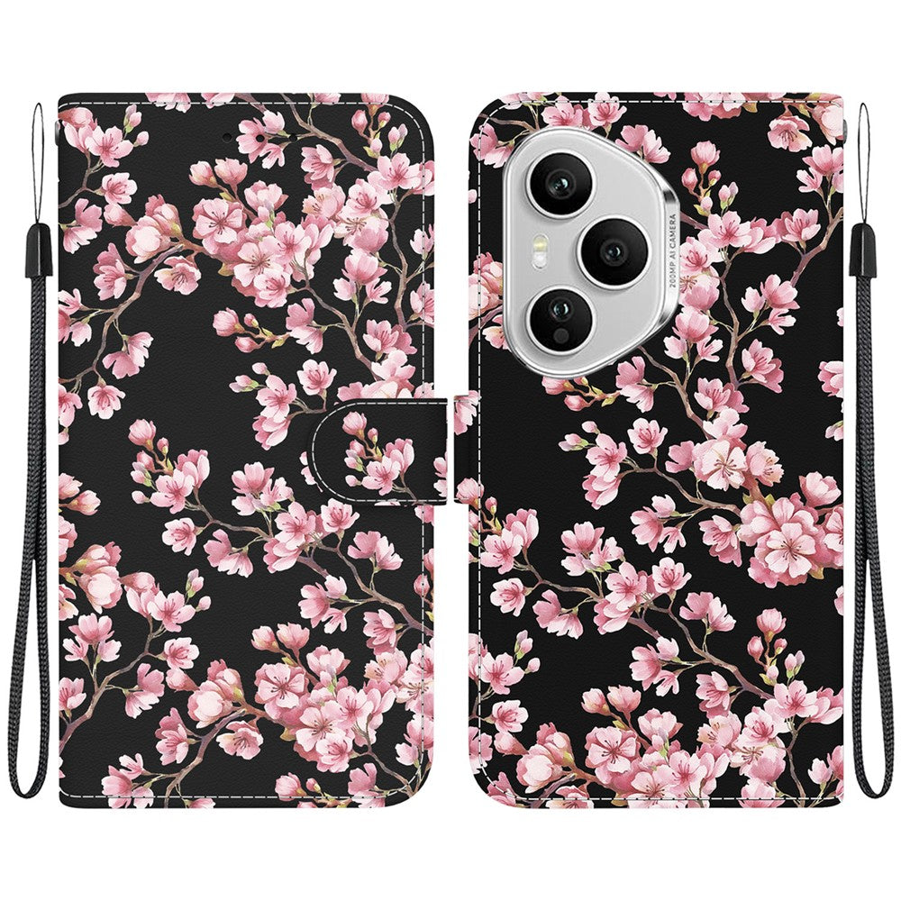 For Honor 400 Pro 5G (Global) Wallet Phone Case Anti-Drop Pattern Printing Leather Flip Cover with Strap