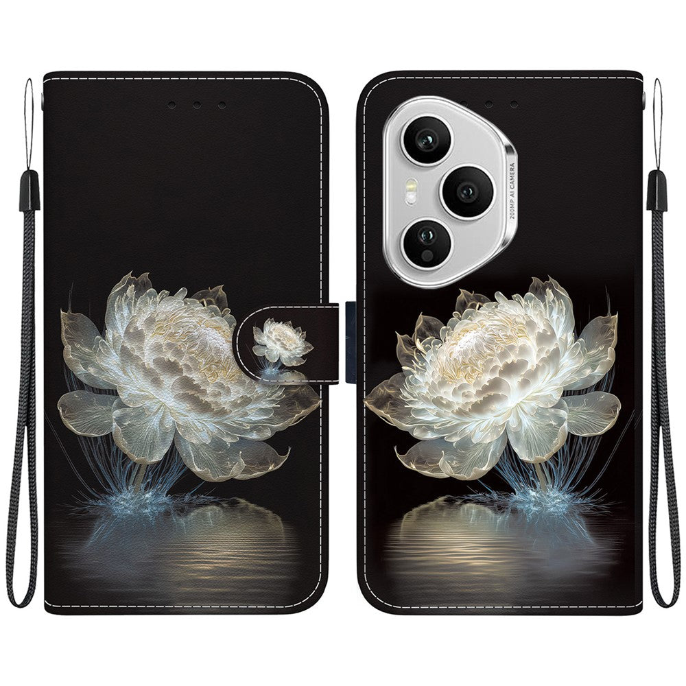 For Honor 400 Pro 5G (Global) Wallet Phone Case Anti-Drop Pattern Printing Leather Flip Cover with Strap